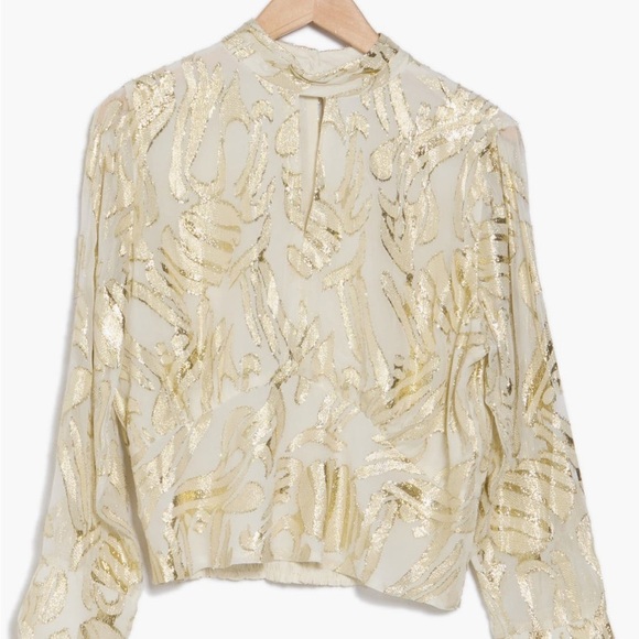 Parker
Women's White The Piper Top
size S cream and gold - Picture 4 of 6